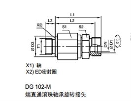 DG-M 公制外螺纹滚珠轴承旋转接头、parker球阀、PARKER接头