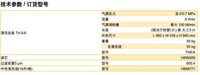 Parker派克胶管总成清洗设备 技术参数